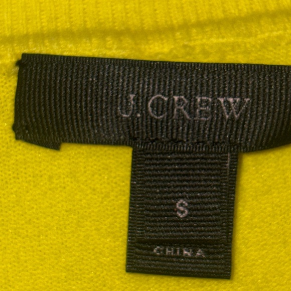 #9 J. Crew Women's Canary Yellow  Semi- Cropped Button Down Cardigan - Picture 6 of 7